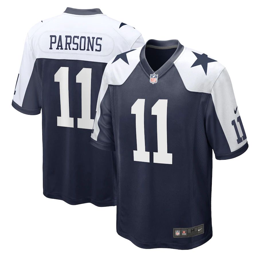 Men Dallas Cowboys 11 Micah Parsons Nike Navy Alternate Game NFL Jersey